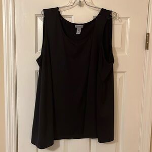 3X black tank top by Catherines
